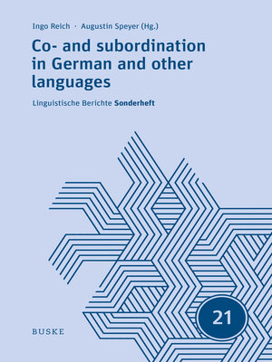 cover image of Co- and subordination in German and other languages
